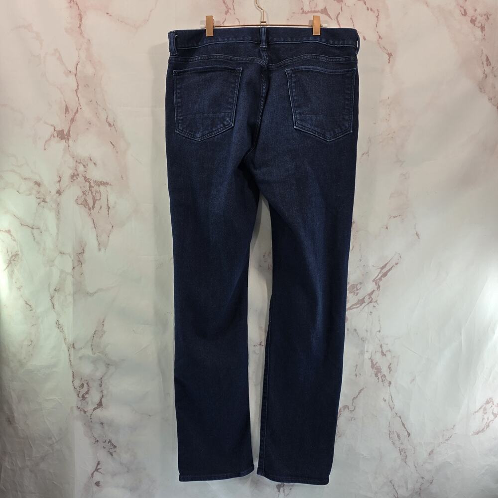 Banana Republic Jeans Mens 36x33 Traveler Denim Dark Wash Slim Straight Indigo
